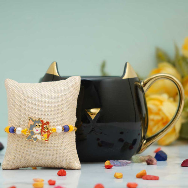 3D Ceramic Golden Cat Coffee Mug Gift Combo For Kids