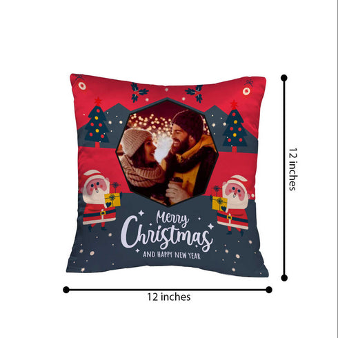 Personalized Merry Christmas Cushion for Festive Home Décor - Uncommongifts.in