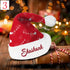 Personalised Red Velvet Printed Christmas Cap