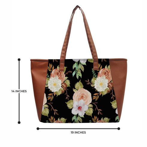 Floral Printed Shopper Shoulder Bag - Uncommongifts.in
