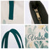 Off White & Green Printed Structured Tote Bag - Uncommongifts.in