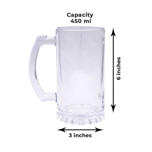 King Of The Party Printed Glass Beer Mug - Uncommongifts.in