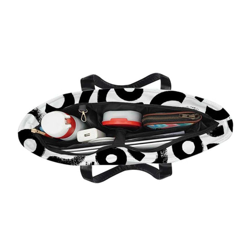 Black Maze Print Women's Office Bag - Uncommongifts.in