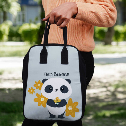 Printed Canvas Lunch Bag - Uncommongifts.in