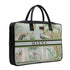 Customised Peacock Printed Canvas and PU Laptop Bag - Uncommongifts.in