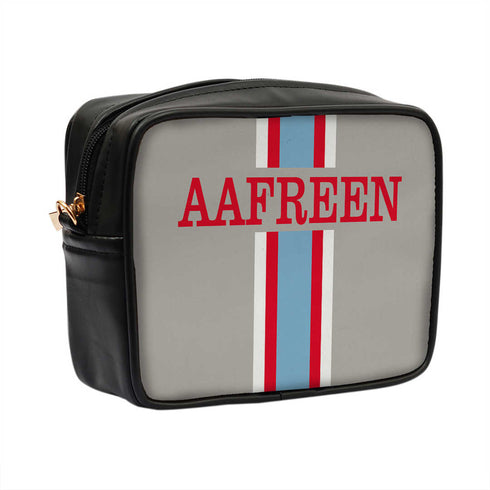 Customized Grey Striped Sling Bag - Uncommongifts.in