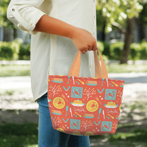 Personalised Printed Canvas Lunch Bag - Uncommongifts.in