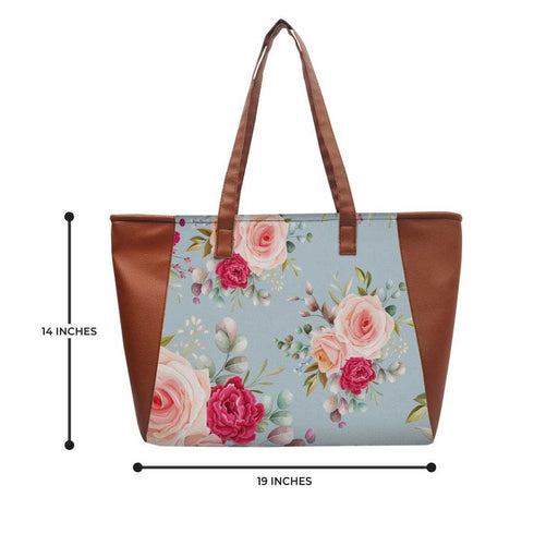 Floral Printed Shopper Shoulder Bag - Uncommongifts.in