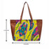 Unisex Brown & Yellow Printed Tote Bag - Uncommongifts.in
