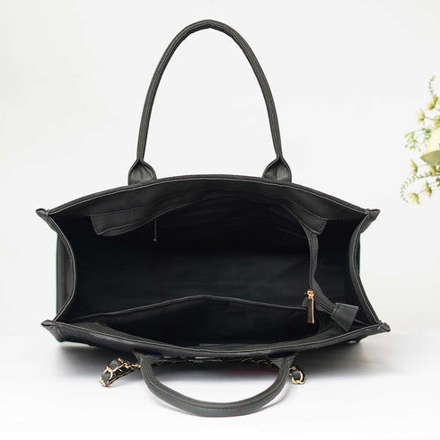 Black Dazzle Personalised Handbag - Uncommongifts.in