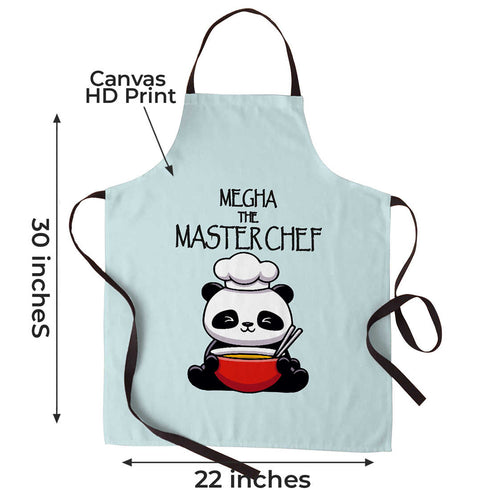 Crazy Corner Master Chef Panda Printed Canvas Cotton Kitchen Apron - Uncommongifts.in