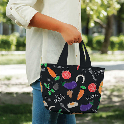 Printed Canvas Lunch Bag - Uncommongifts.in
