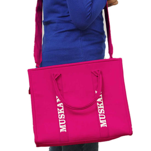 Personalised Pink Woody Tote Bag - Uncommongifts.in