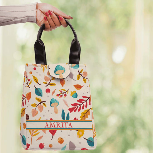 Canvas Printed Lunch Bag - Uncommongifts.in