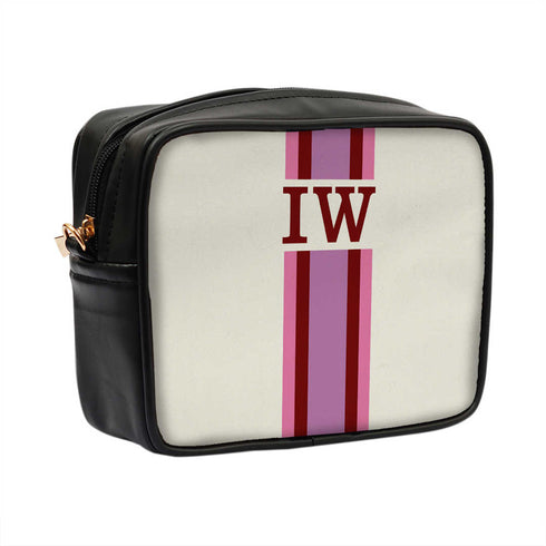 White Customized Striped Sling Bag - Uncommongifts.in