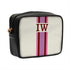 White Customized Striped Sling Bag - Uncommongifts.in