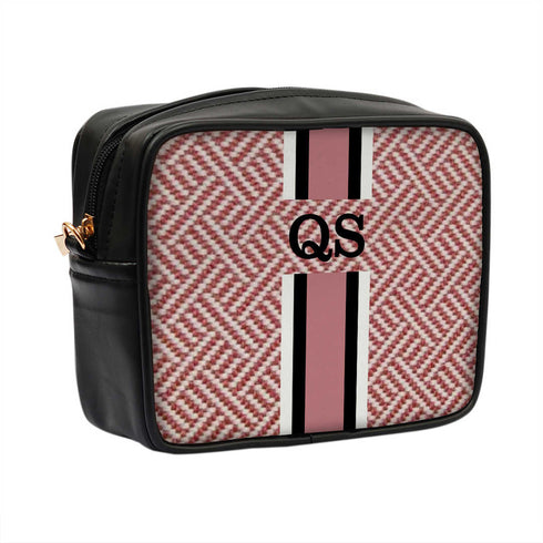 Pink Canvas Personalized Striped Sling Bag - Uncommongifts.in