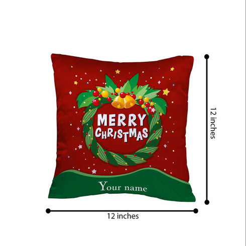 Personalized Merry Christmas Cushion for Festive Home Décor - Uncommongifts.in