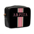 Black Customized Pink Striped Sling Bag - Uncommongifts.in