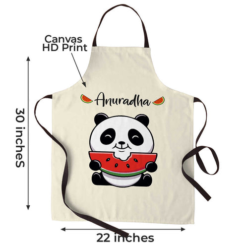 Crazy Corner Panda Printed Canvas Cotton Kitchen Apron - Uncommongifts.in
