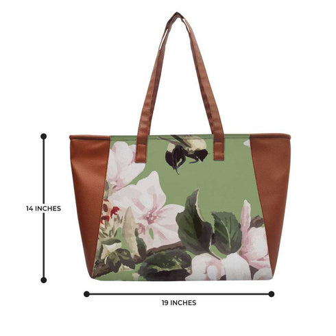 Floral Printed Shopper Shoulder Bag - Uncommongifts.in