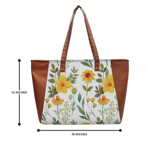 Floral Printed Shopper Shoulder Bag - Uncommongifts.in
