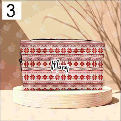 Personalised Christmas Printed Box Pouch