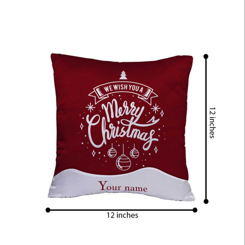 Personalized Merry Christmas Cushion for Festive Home Décor - Uncommongifts.in