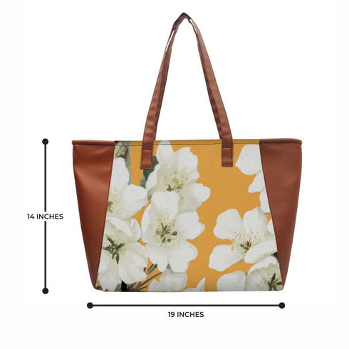 Floral Printed Shopper Shoulder Bag - Uncommongifts.in