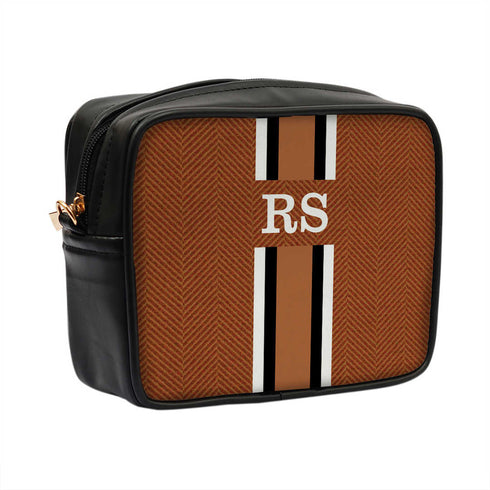 Customized Brown Striped Sling Bag - Uncommongifts.in