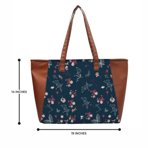 Floral Printed Shopper Shoulder Bag - Uncommongifts.in
