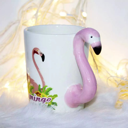 Personalised 3D Pink Flamingo Coffee Mug