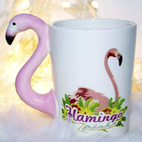 Personalised 3D Pink Flamingo Coffee Mug
