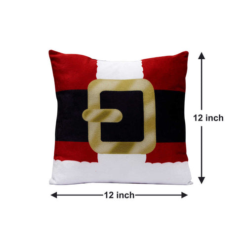 Santa Belt Christmas Printed Cushion - Uncommongifts.in