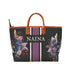 Purple Strap Floral Printed Personalised Luna Handbag