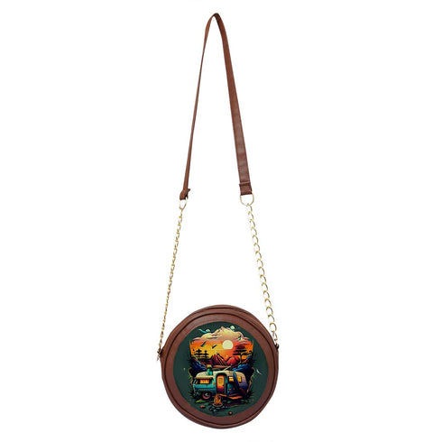 Personalised Round Sling Bag for Fashionable Adventures - Uncommongifts.in