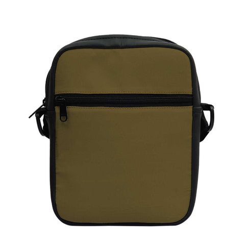 Olive Green Print Personalised Men Sling Bag - Uncommongifts.in
