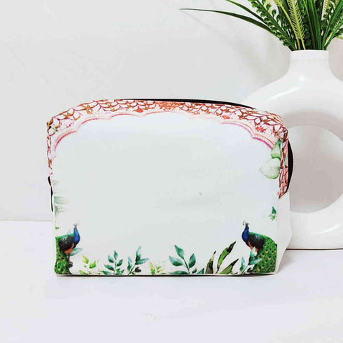 Personalised Peacock Printed Box Pouch