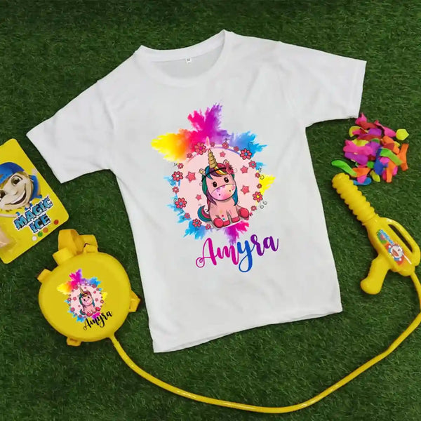 Personalized T-Shirt Holi Combo for Kids