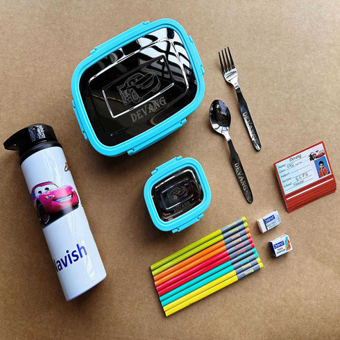 Personalised Kids Lunch Box Combo Gift Set