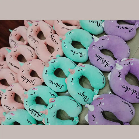 Personalised Unicorn Neck Pillow for Kids