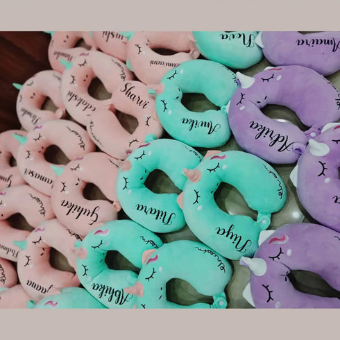 Personalised Unicorn Neck Pillow for Kids