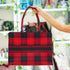 Customized Checks Printed Red Handheld Box Bag - Uncommongifts.in