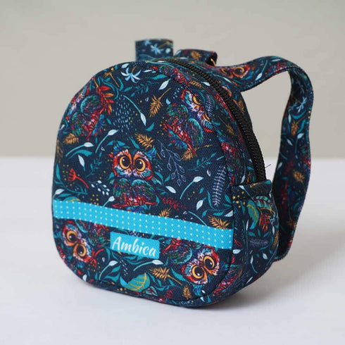 Personalised Owl Printed Backpack Keychain