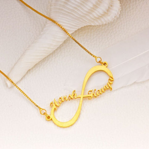 Personalised Infinity Double Name Pendant - Uncommongifts.in