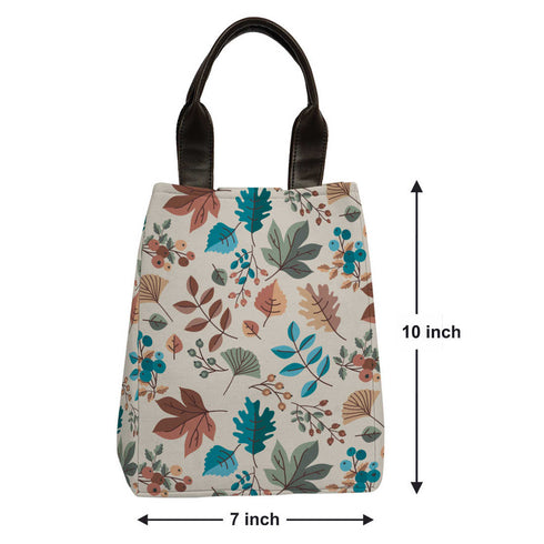 Printed Canvas Lunch Bag for Men and Women - Uncommongifts.in