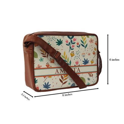 Floral Printed Structured Sling Bag - Uncommongifts.in