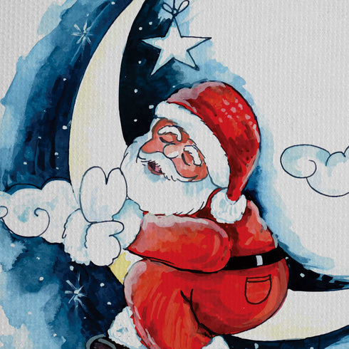 Moon - Christmas Theme Printed Tote Bag - Uncommongifts.in