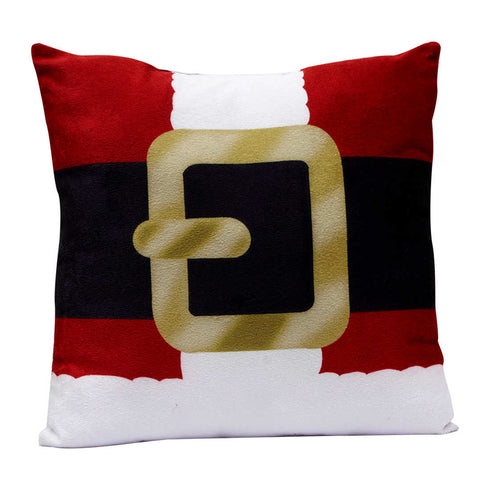 Santa Belt Christmas Printed Cushion - Uncommongifts.in