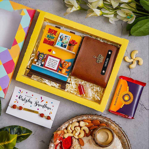Personalised Wallet Rakhi Gift Combo